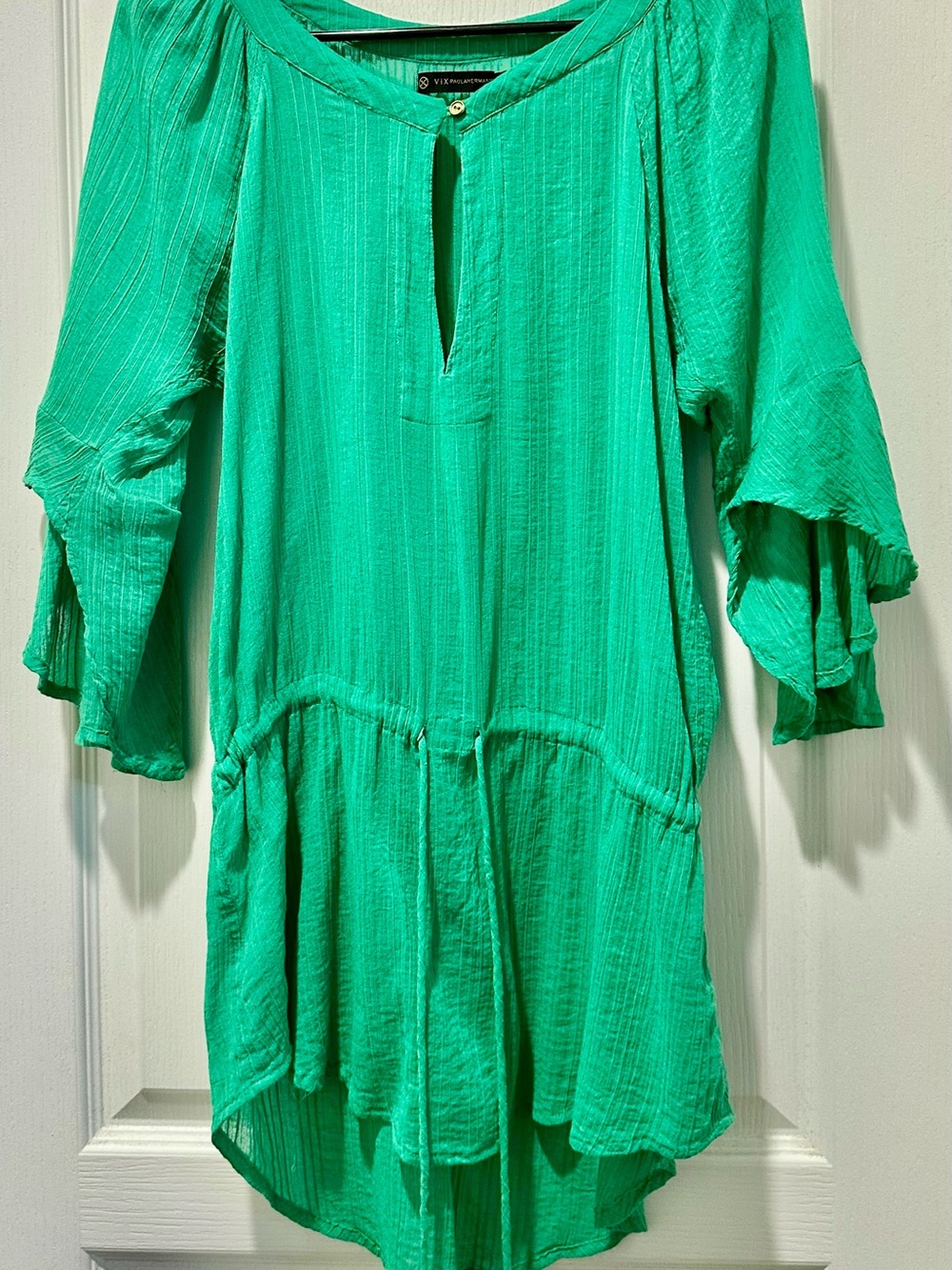 ViX Swimwear Sprite Chemise Tunic Dress Kelly Green - Picture 3 of 6